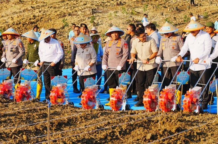 Kapolri Pimpin Penanaman Jagung Serentak, Jenderal Sigit: Polri Siap Kawal Kedaulatan Pangan