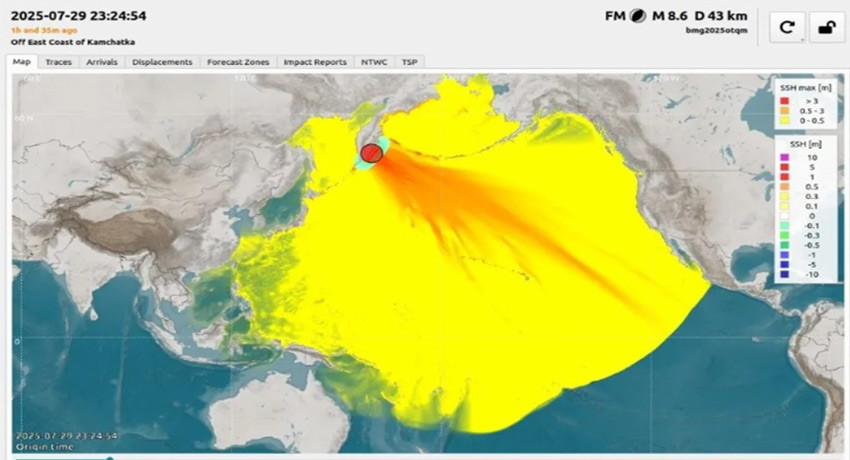 Rusia Diguncang Gempabumi Magnitudo 8,7 Timbulkan Tsunami, BMKG Keluarkan Peringatan Dini