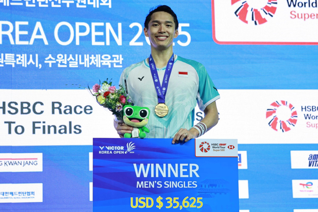 Taklukkan Antonsen, Jojo Juara Korea Open 2025 - Fajar/Fikri Runner-up