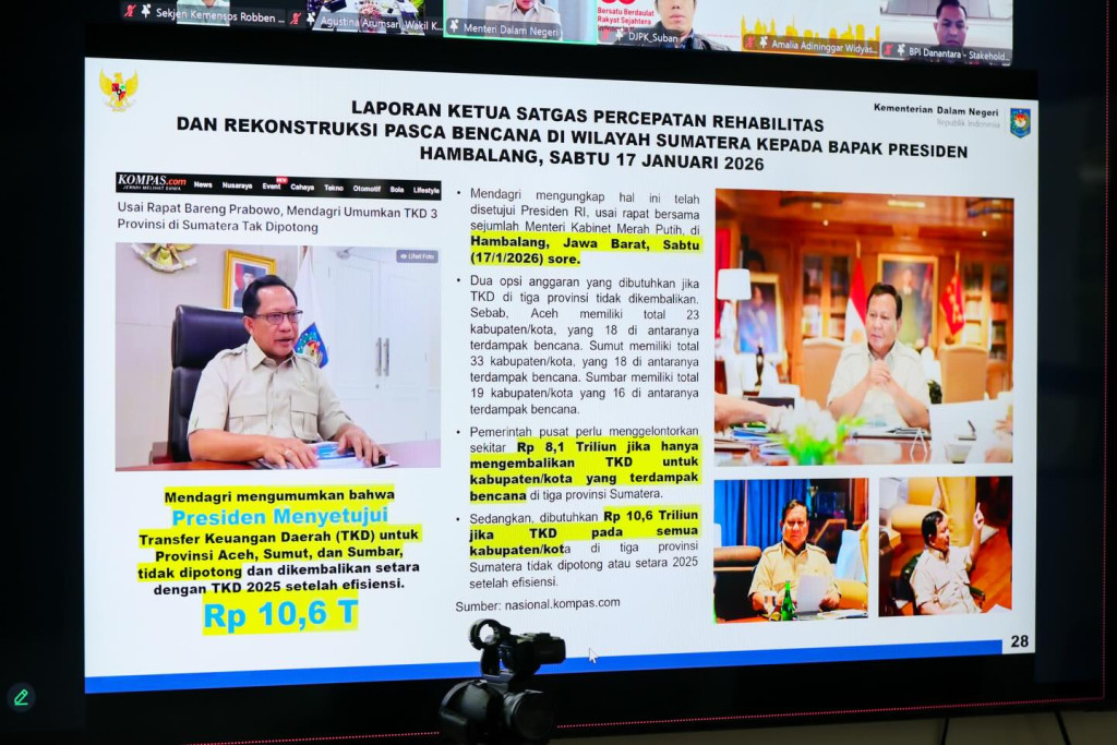 Daerah Terdampak Dipastikan Peroleh Penambahan TKD dan Keringanan Lain, Mendagri: Usulan Bobby Nasution