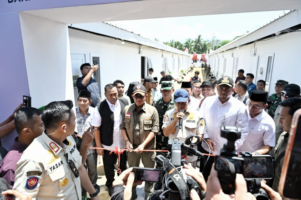 402 Unit Huntara di Sumut Diresmikan, Kontrak dapat Rp600 Ribu dan Uang Lauk Rp15 Ribu