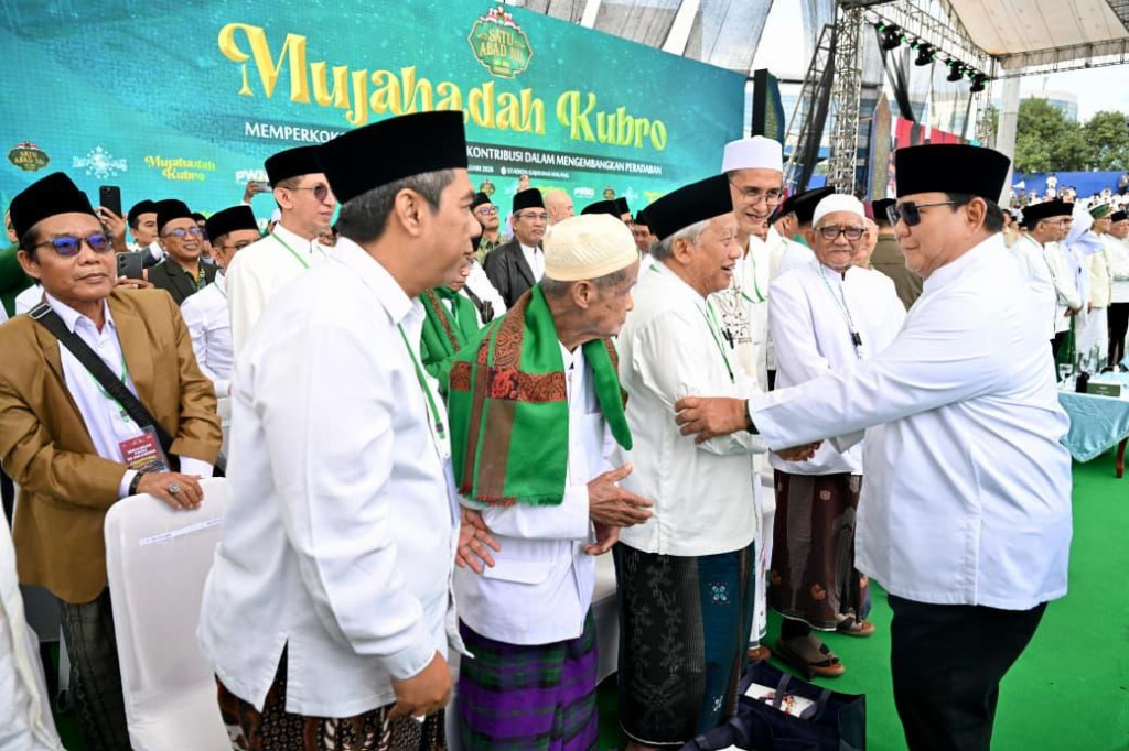 Peringati Satu Abad NU, Prabowo Komitmen Tingkatkan Layanan dan Kampung Haji