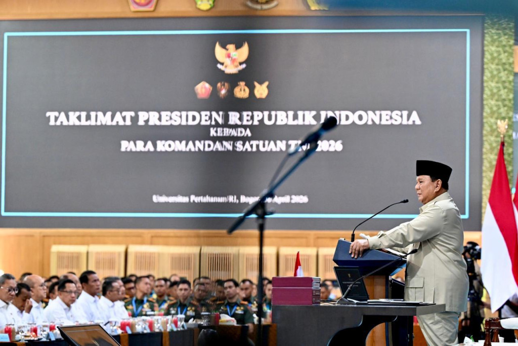 Berikan Taklimat, Presiden Prabowo Kobarkan Semangat  Juang 1.500 Komandan Satuan TNI