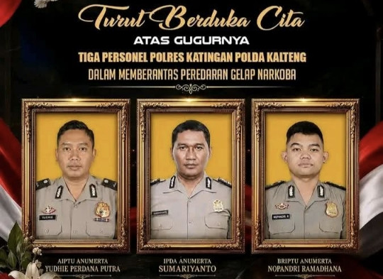 3 Personel Polres Katingan Gugur Saat Ungkap Kasus Narkoba Dianugerahi Kenaikan Pangkat Luar Biasa Anumerta